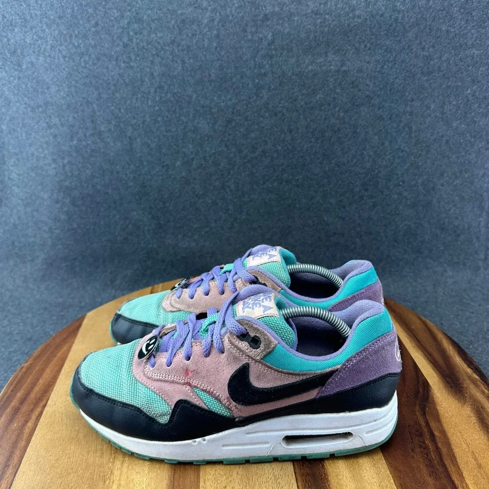 Nike Air Max 1 GS Have A Nike Day Teal Purple Pink Black Leather 6.5Y AT8131-001